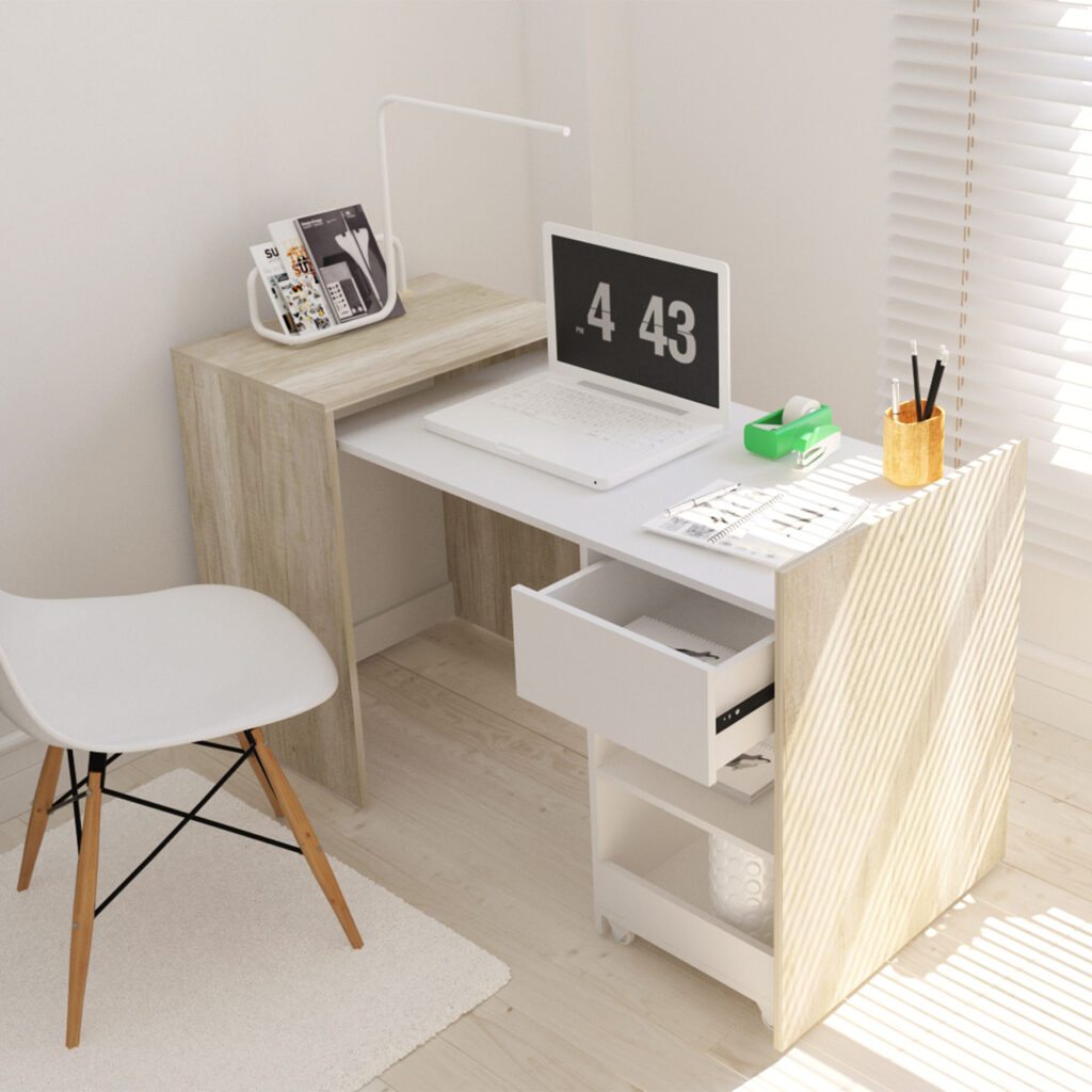 Escritorio Mesa Plegable Extensible Multiuso 5004 Muebles Corsa